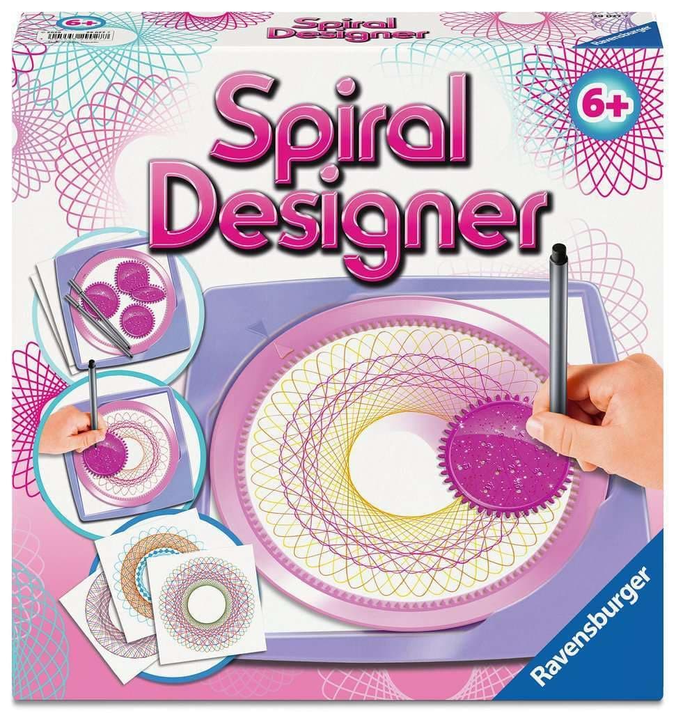 Ravensburger Spiral-Designer Girls 29027, Zeichnen Lernen für Kinder ab 6 Jahren, Zeichen-Set mit Schablonen für farbenfrohe Spiralbilder und Mandalas