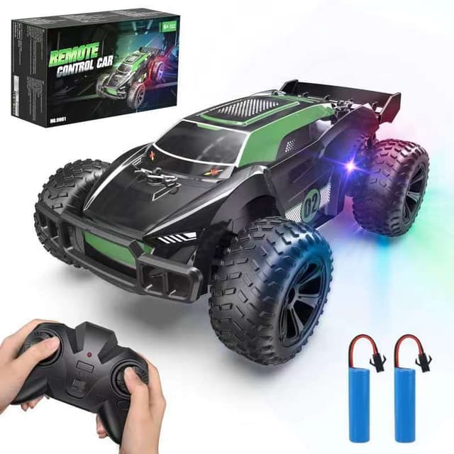 Kizeefun Ferngesteuertes Auto, RC Auto für 3 4 5 6 7 8 9 Jahre Spiele Kinder Toy, 2.4Ghz Off-Road RC Crawler 70+ Minuten Spielzeit (2 Batterien Gratis), Geburtstags Geschenk für Jungen Mädchen（Grün）