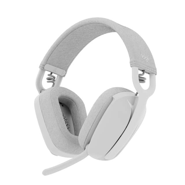 Logitech Zone Vibe 100 Leichte, kabellose Over-Ear-Kopfhörer mit geräuschunterdrückendem Mikrofon, Multipoint Bluetooth-Headset, Funktioniert mit Teams, Google Meet, Zoom, Mac/PC - Weiß Weiß Vibe 100
