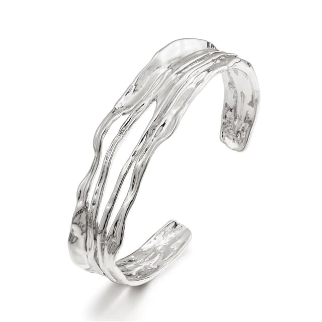 LILIE&WHITE Damen Armreif – Schlichtes Goldenes Manschettenarmband, Verstellbarer Offener Kreuzdraht-Armreif, Stapelbarer Schmuck für das Handgelenk Armbänder 1