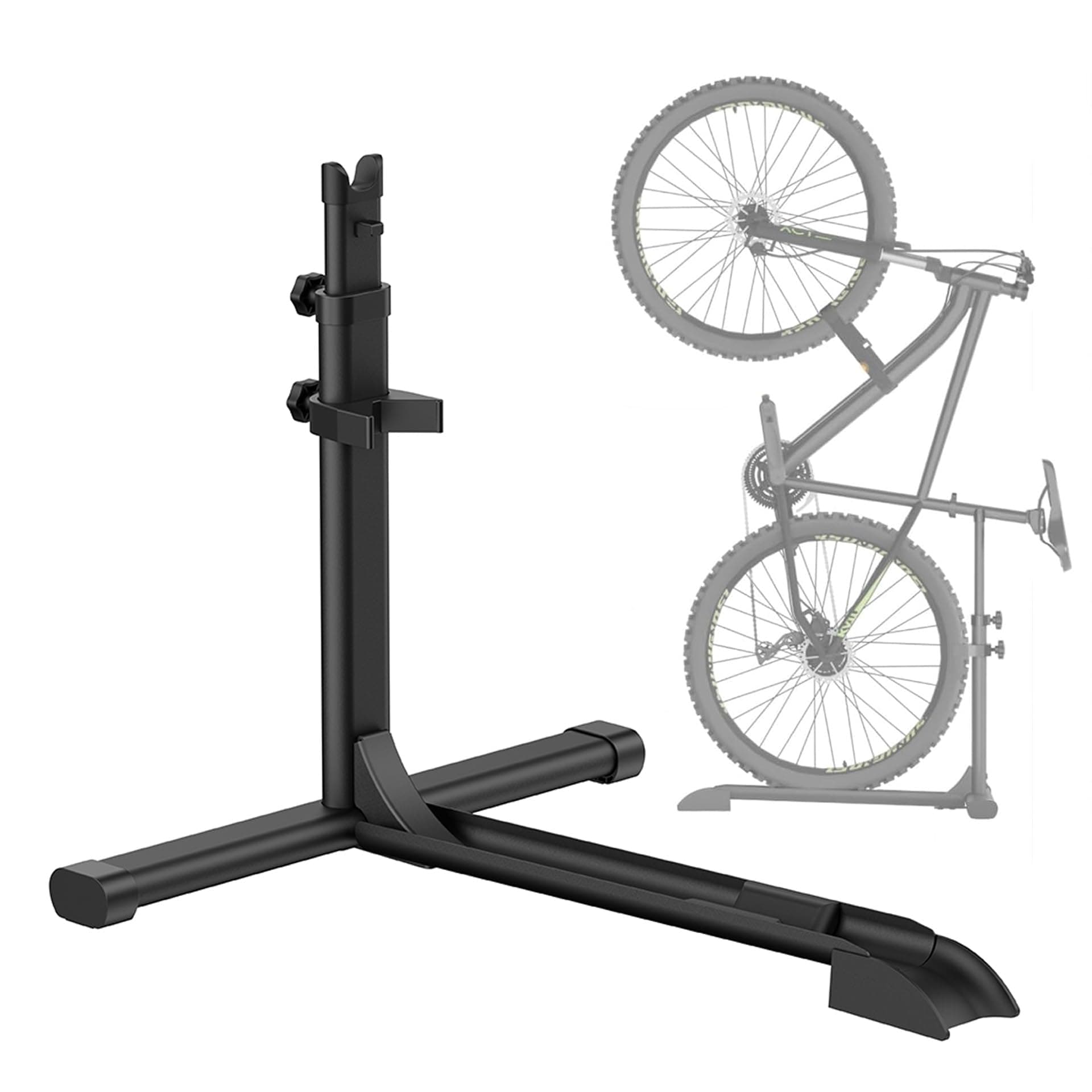 Mimoke Vertikaler Fahrradständer - Freistehender, aufrechter Bodenständer für die Aufbewahrung von Fahrrädern in Innenräumen - Garagen und Wohnungen (one piece)