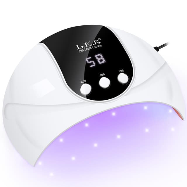 UV Lampe für Gelnägel,54W UV Lampe Nägel mit 3 Timer, LCD Display, Auto Sensor,Premium UV Lampe für Alle UV Gel Nagellack, Ideal für Anfänger und Profis, Perfektes Festivalgeschenk für Frauen Mittelgroß