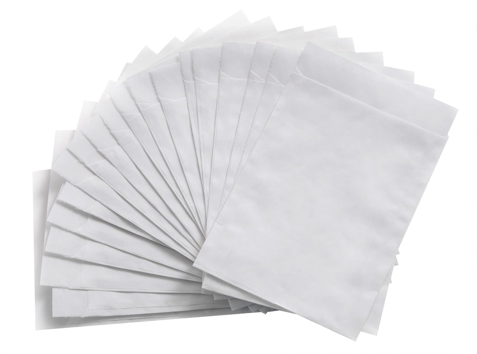Kleine Pergamintüten, 50 Stück: Papiertüten Weiß, Tüten Papier Klein, Geschenktüte für Blumensamen, Süßigkeiten & Kleinteile, Papierbeutel Leicht Transparent, Papierflachbeutel Pergamin, 9,5 x 13 cm