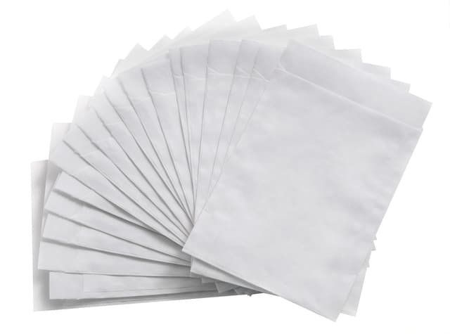 Kleine Pergamintüten, 50 Stück: Papiertüten Weiß, Tüten Papier Klein, Geschenktüte für Blumensamen, Süßigkeiten & Kleinteile, Papierbeutel Leicht Transparent, Papierflachbeutel Pergamin, 9,5 x 13 cm