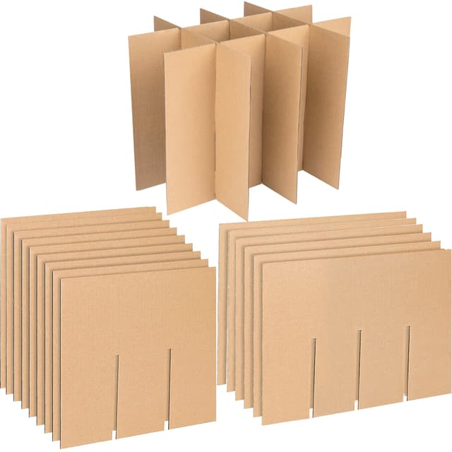 3 Pack Kitchen Moving Boxes Kit Geschirr Verpackungs Set Glasteiler Küche Umzugskasten Set Wellzellenteiler Passt in eine 16x12x12 Inch Große Box (Box Not Included) 3Pack
