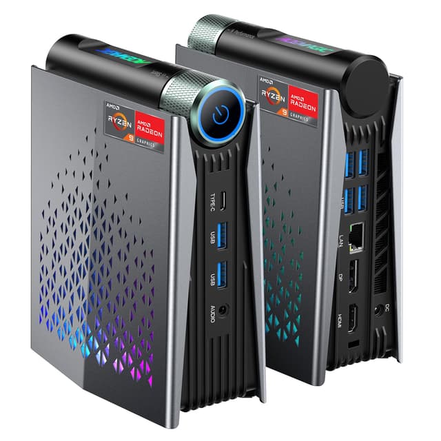 S3A Mini PC AMD Ryzen 9 6900HX (bis zu 4,9 GHz), 16GB DDR5 4800MHz 512GB NVME PCIe3.0 SSD Radeon 680M, Micro Desktop Computer Für Bussiness/Office/Light Gaming Einstellbar in 3-Modi|WIFI6|2.5G LAN S3A R9 6900HX 16G DDR5 512 SSD