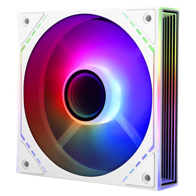 TR TL-M12W-S CPU Gehäuselüfter, 120mm mit ARGB Spiegeleffekt, 4pin PWM Silent Computer Cooler Fan, für CPU Liquid Cooler und CPU Air Cooler, Quiet CPU PC ARGB Fan