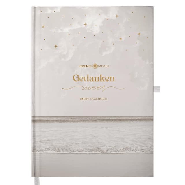 Lebenskompass® Gedankenmeer - Gedankentagebuch "Ruhe" - Tagebuch für Erwachsene - Gefühlstagebuch, Stimmungstagebuch zum Ausfüllen - Journal Buch für mehr Achtsamkeit im Alltag