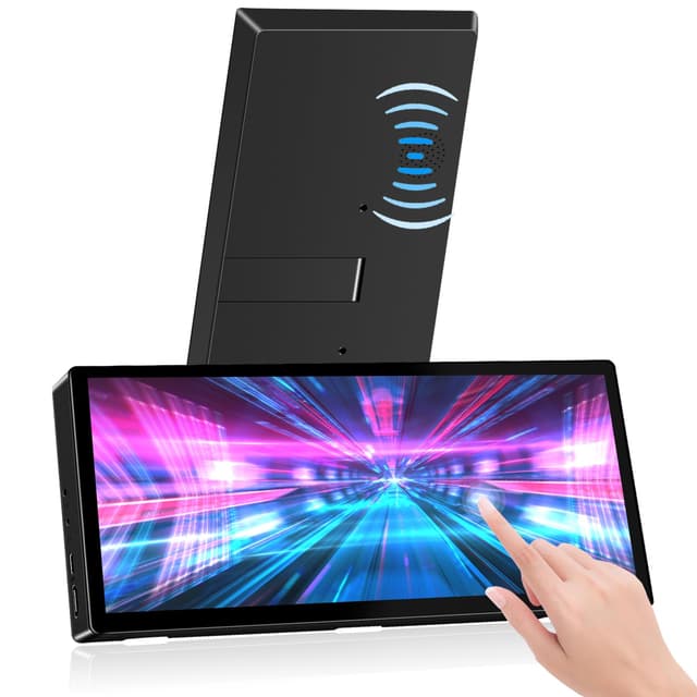 Ulrhzar Kleiner Touchscreen Tragbar Monitor 10,3 Zoll 1920 x 720P 60 Hz für Raspberry Pi PC Laptop Xbox PS4/5 Telefon, HDMI USB-C Portable Monitore GPU CPU AIDA64 Überwachung 10.3zoll