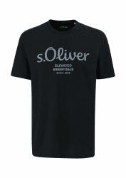 Baumwoll-T-Shirt mit Logo-Print XL Schwarz