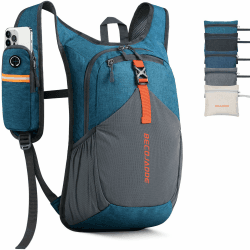 BECOJADDE 15L Wanderrucksack Herren Kleiner Rucksack Damen Leichter Daypack Tagesrucksack Faltbarer Trekkingrucksack für Camping Outdoor Wandern Travel Türkis 15 Liter Türkis