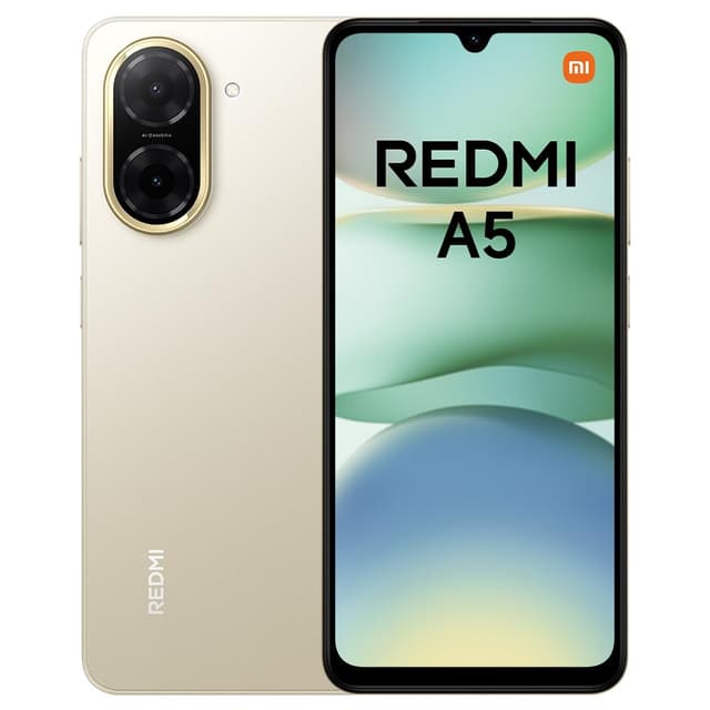 Xiaomi Redmi A5 Smartphone, 3+64GB, Gold, Superklare 32MP AI-Kamera, 5200mAh Akku, Leistungsstarker Octa-Core-Prozessor, Immersives 6,88" 120Hz Display Redmi A5 3+64G Golden