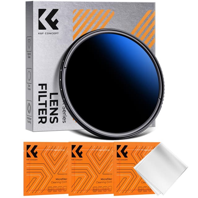 K&F Concept K-Serie 49mm ND Filter Slim Variabler Graufilter ND2-400 (1-9 Stop) Neutral Graufilter