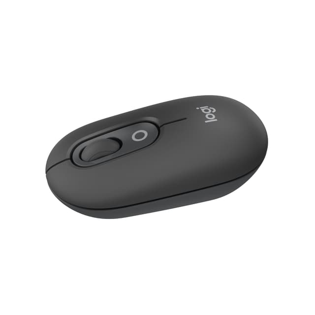 Logitech POP Mouse, kompakte und mobile kabellose Bluetooth-Maus mit programmierbaren Tasten und leisen Klicks, Easy-Switch für einfaches Umschalten bis zu 3 Geräten, Notebook, Tablet, PC – Grafit POP Mouse Grafit