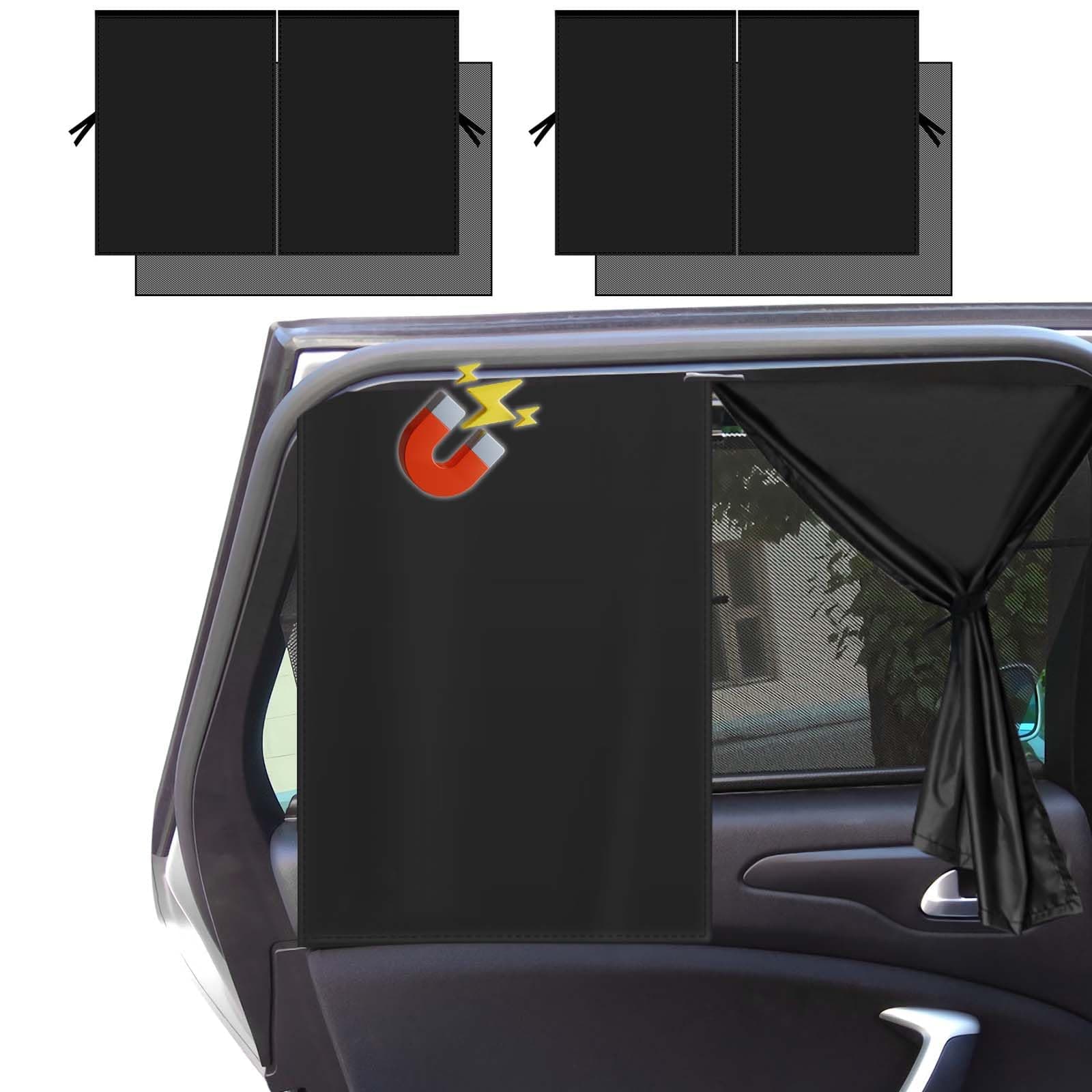 Sonnenschutz Auto Baby, 2 Stück Magnetischer Sonnenschutz Auto, Formaldehydfreier, Umweltfreundlicher, Privacy-Schutz, UV-Schutz, Autofenster Vorhang für Limousine, SUV oder MPV