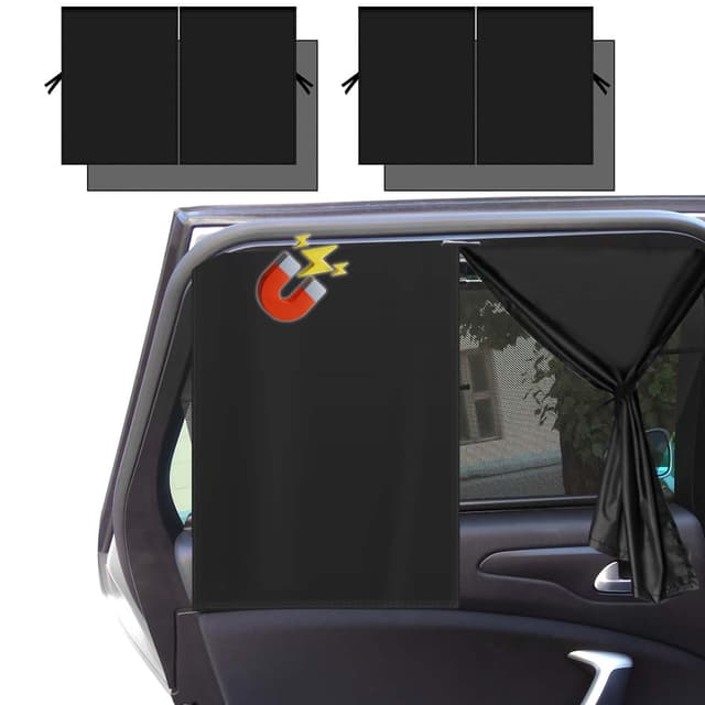 Sonnenschutz Auto Baby, 2 Stück Magnetischer Sonnenschutz Auto, Formaldehydfreier, Umweltfreundlicher, Privacy-Schutz, UV-Schutz, Autofenster Vorhang für Limousine, SUV oder MPV