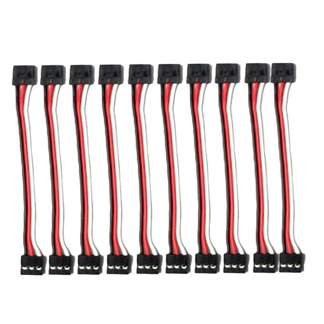 Boladge 10 Stück 3-polig JR Stecker Männlich auf Männlich Servo Verlängerungskabel für RC Quadcopter (30CM)