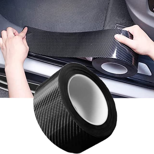 Auto Einstiegsleisten Aufkleber Kantenschutz, kantenschutz Dekorative Aufkleber,Kantenschutz/Front und Heck Stoßstangenschutz für die Meisten (10CM*10M)