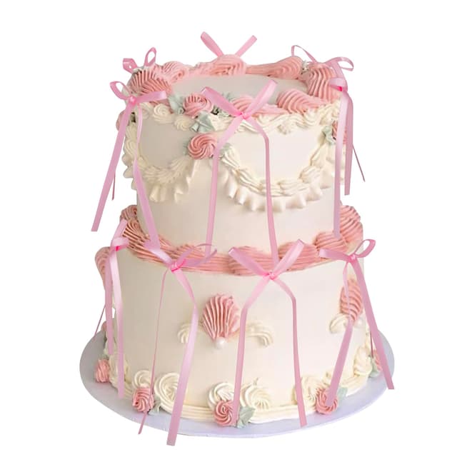 30 Stück Schleife Kuchen Deko Schleifen Knoten Cake Toppers Schleife Knoten Bänder Tortendeko für High Footed Cup Ballon Wand Party Dekorationen Hochzeit Braut Torte Dessert Dekoration Rosa