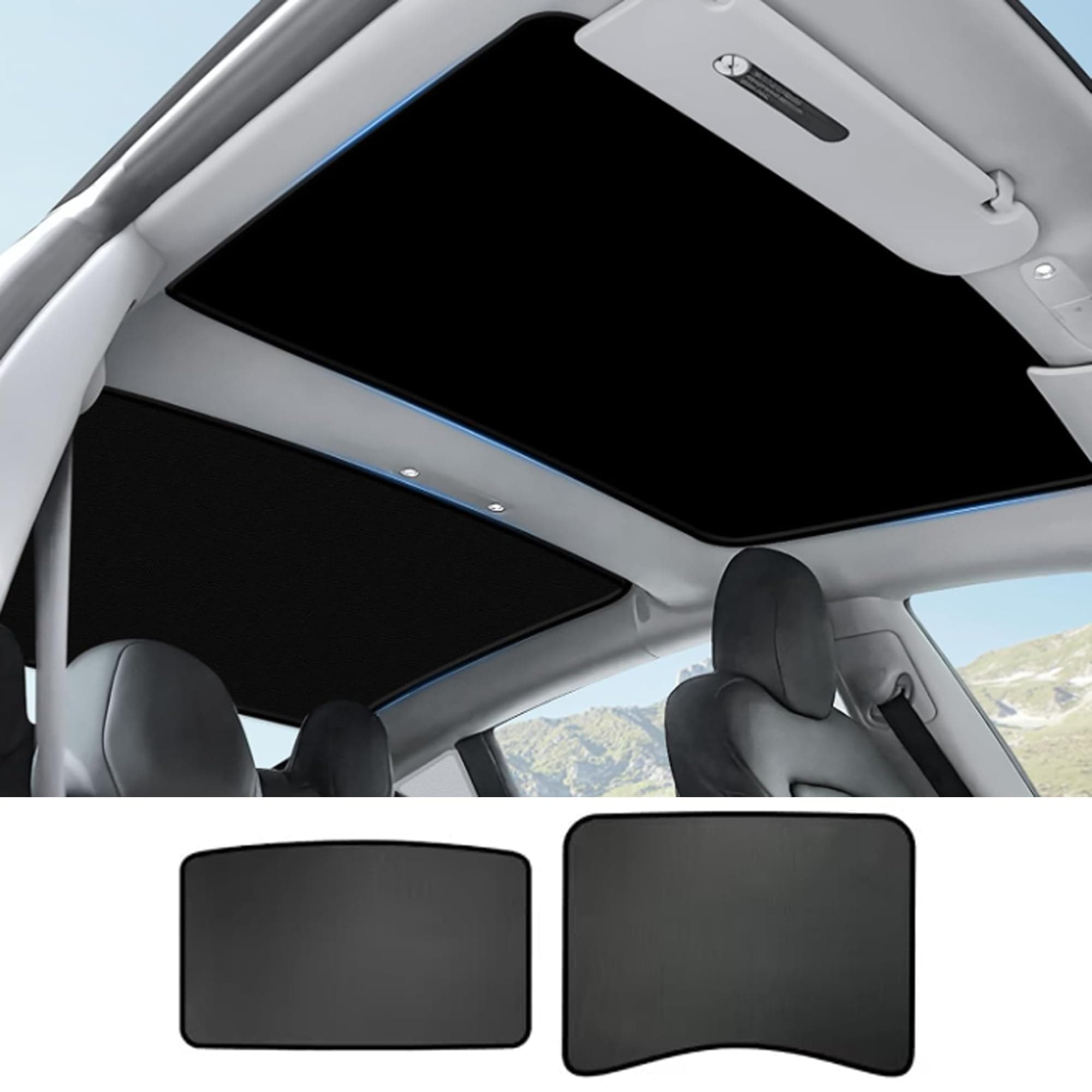TOPABYTE Sonnenschutz für Tesla Model 3 Highland 2025 2018–2024 Auto Dach Sonnenschutz Glas-Schiebedach-Schattenfenster-Isolierung UV und Hitzeschutz, Schwarz (Hergestellt aus China) Model 3 2018-2025 (Produced from China) Schwarz