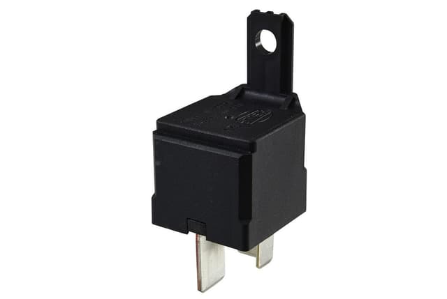 HELLA 4RA 007 793-041 Relais, Arbeitsstrom - 12V - 4-polig - Schaltbild: S2 - Stecker: B3 - Hochleistungs-Schließer - Farbe: schwarz - mit Halter