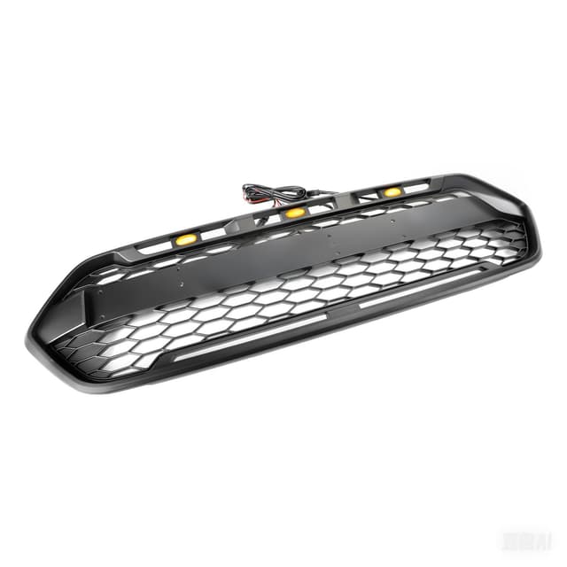 Artudatech Frontgrill 2467234 für Ford Transit Custom Trail 2018-2023 Front Bumper Grille with Buchstaben F&O Kühlergrill Frontstoßstange ABS