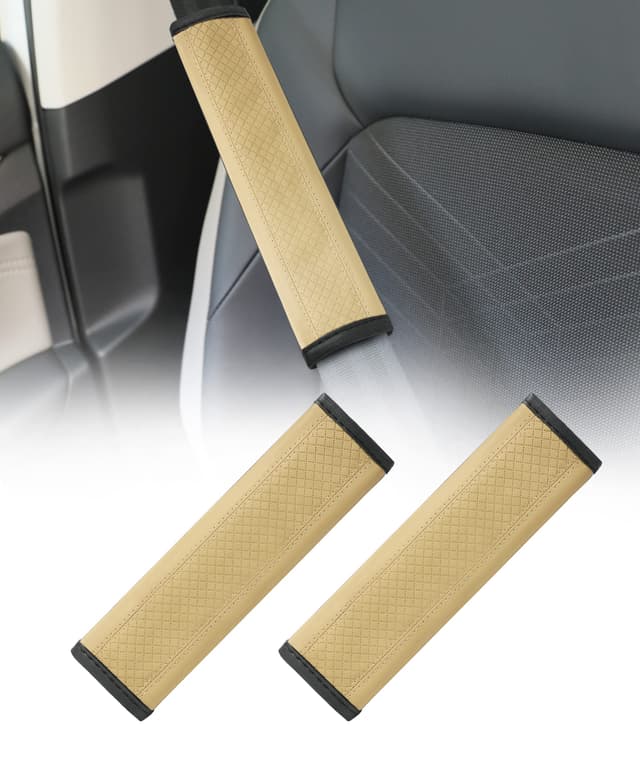 Flaconi Auto Gurtpolster,Gurtpolster Auto,Gurtpolster,Gurtschoner,Gurtpolster Auto Erwachsene,Gurtschoner Auto,Gurtpolster Erwachsene (Beige)