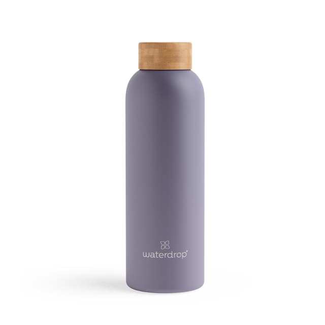 waterdrop® Steel Bottle 600ml isolierte Trinkflasche auslaufsicher | Thermosflasche 24h kalt, 12h heiß | doppelwandige Edelstahl Wasserflasche | bruchsicher | Kohlensäure geeignet 600 ml Violett, Matt