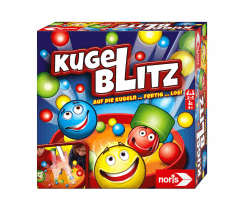 Noris 606064480 Kugelblitz, das blitzschnelle Actionspiel mit Lerneffekt in verschiedenen Spielvarianten, ab 4 Jahren Single Kugelblitz Neuauflage Angebot bei HelloDeals