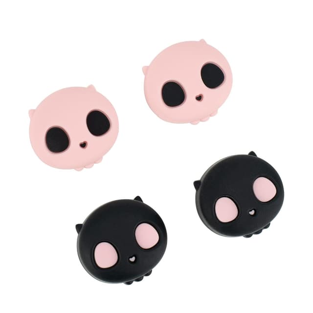 GeekShare Halloween Niedliche Daumengriffe für Xbox One Controller, weiches Silikon-Thumbsticks-Abdeckkappen-Set, kompatibel mit Xbox One Controller, 2 Paar / 4 Stück – Pink Skull