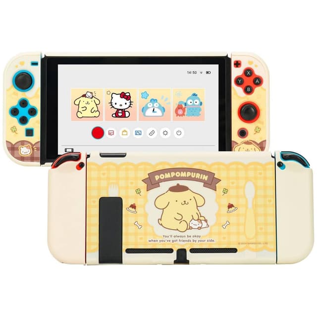 Kuitmor-Schutzhülle für Switch, andockbare Kawaii-Cartoon-Hülle für Normale Switch, kratzfestes und stoßdämpfendes Design – Pudding Dog