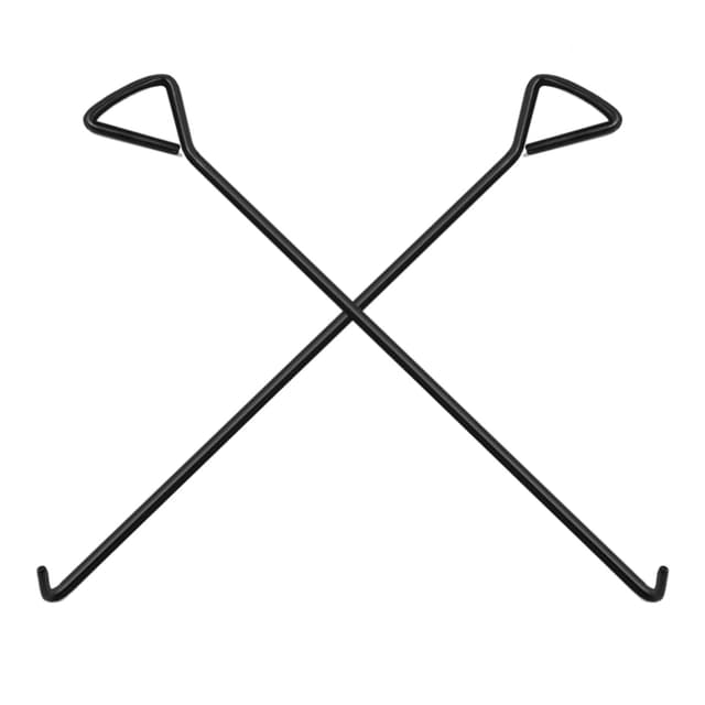 MaxAwe 2 Stk 80cm Kanaldeckelheber, Kanalhaken Schachthaken Gullihaken Schachtdeckelhaken Schachtdeckelheber Kanaldeckelheber Haken Für Kanaldeckel Kohlenstoffstahl 2Stk 80cm