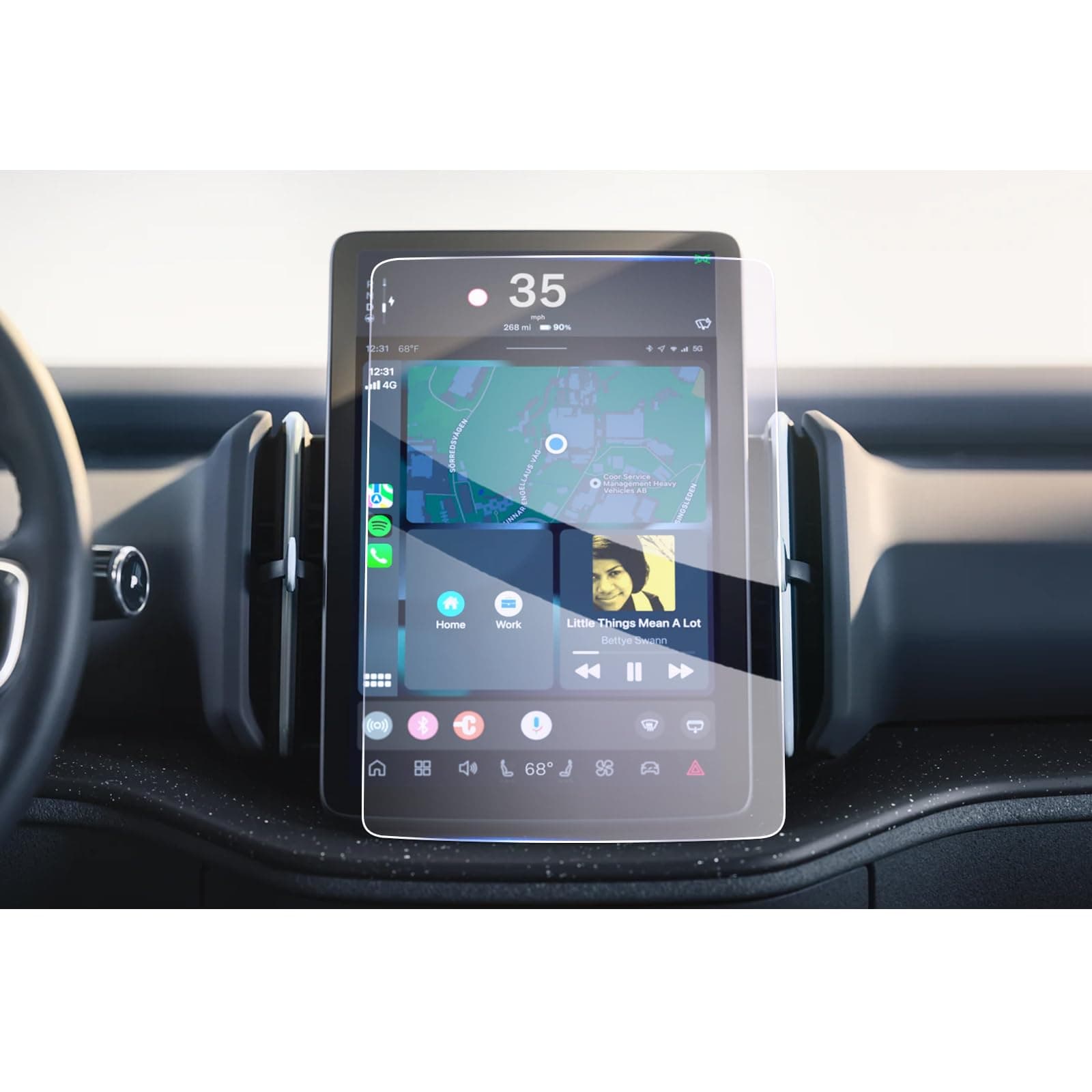 GAFAT Volvo EX30 2024 2025 12,3 Zoll Navigation Schutzfolie, Gehärtetes Glas Displayschutzfolie für Neu Volvo EX30 ab 2024-12,3" Touchscreen Display Navi GPS, 9H Anti-Kratzen Navi (9H-Glas)