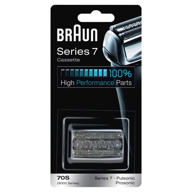 Braun Series 7 Elektrorasierer Scherkopf 70S – ORIGINAL Ersatzscherteil und Rasierer Zubehör vom Hersteller – Made in Germany, Kompatibel mit Braun Series 7 Rasierern – Silber, 1er Pack