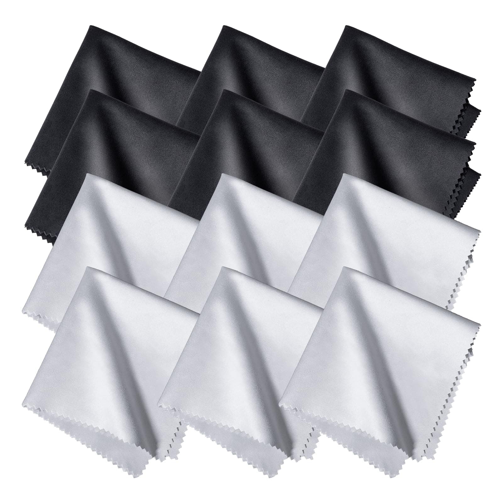 12 Brillenputztücher in Optikerqualität - 20 x 20cm - Mikrofaser - Extra Weich & Saugstark 20CM*20CM
