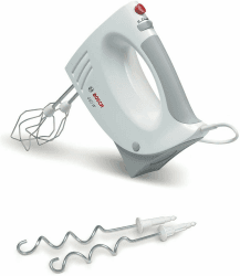 Bosch Handrührer MFQ3530, Handrührgerät, 2 Rührbesen, 2 Edelstahl-Knethaken,spülmaschinengeeignet, 5 Stufen, 450W, Weiß/Grau 7,7 cm l x 20,1 cm w x 14,1 cm h Weiß/Grau Angebot bei HelloDeals