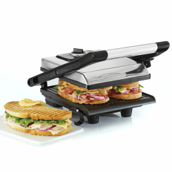 BELLA Panini-Presse, Sandwichmaker und elektrischer Indoor-Grill mit doppelten antihaftbeschichteten Platten, höhenverstellbarem Deckel und abnehmbarer Auffangschale, Edelstahl, 1400 Watt Stainless Steal Angebot bei HelloDeals