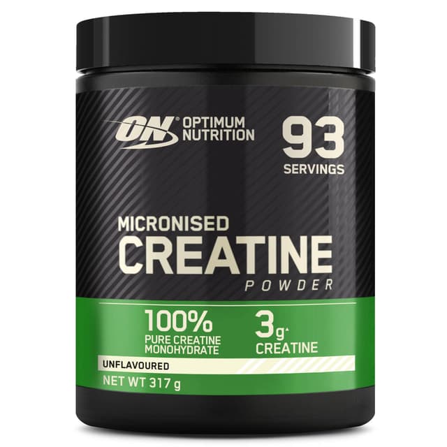 Optimum Nutrition Mikronisiertes Kreatin Pulver, Geschmacksneutral, 317g, 93 Portionen Geschmacksneutral Optimum Nutrition mikronisiertes Kreatin-Pulver, 100% reines Kreatin-Monohydrat-Pulver für Leistung und Muskelkraft, ohne Geschmack, 93 Portionen, 317