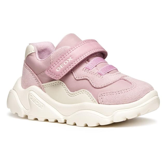 Geox Baby-Mädchen B Ciufciuf Girl B Sneaker 21 EU Old Rose Off White