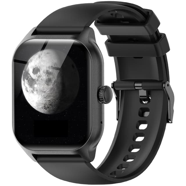 LAOYABB Smartwatch Damen Herren mit Telefonfunktion, 2,01 Zoll Touchscreen Fitnessuhr mit Herzfrequenzmesser und Schlafmonitor, IP68 Wasserdichte Sportuhr mit Digitaler Timer, Sportuhr für iOS Android Schwarz