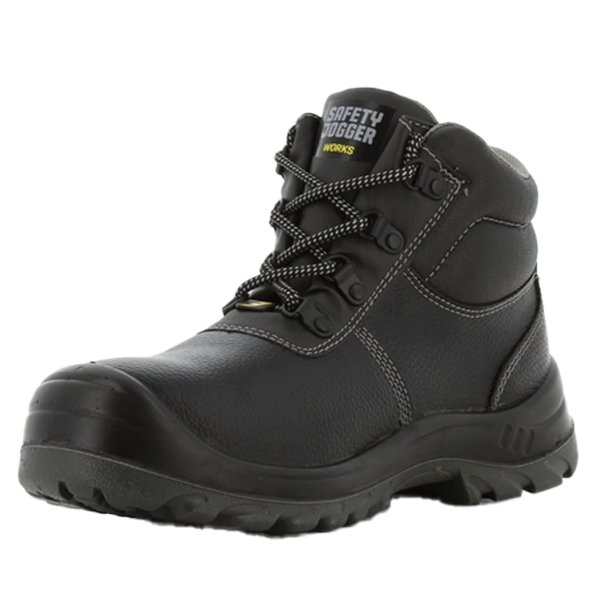 SAFETY JOGGER Sicherheitsschuhe mit Stahlkappe Herren und Damen Leicht - BESTBOY - S3 / S1P Arbeitsschuh, Rutschfeste Stahlsohle, Stoßdämpfender, Wasserabweisender Sicherheitsstiefel EU 43, Schwarz 43 EU