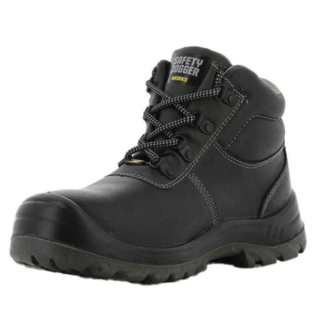 SAFETY JOGGER Sicherheitsschuhe mit Stahlkappe Herren und Damen Leicht - BESTBOY - S3 / S1P Arbeitsschuh, Rutschfeste Stahlsohle, Stoßdämpfender, Wasserabweisender Sicherheitsstiefel EU 43, Schwarz 43 EU