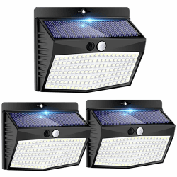 Peasur Solarlampen für Außen mit Bewegungsmelder, [3 Stück] Solarlampe Außen 180° Superhelle Solarleuchte mit Bewegungsmelder Sicherheitswandleuchte 3 Modi IP65 Wasserdichte Wandleuchte Garten Kaltes Weiß 3 Stück Angebot bei HelloDeals
