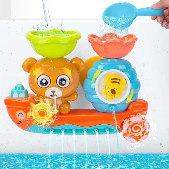 RILSO Badewannenspielzeug ab 1 2 3 4 Jahr,Badespielzeug ab 1 2 3 4 Jahr,Wasserspielzeug Kinder Spielzeug ab 1 2 3 Jahr mädchen junge,Badespielzeug Baby ab 6-18 Monate,Geschenk Mädchen Junge 1 2 3 Jahr