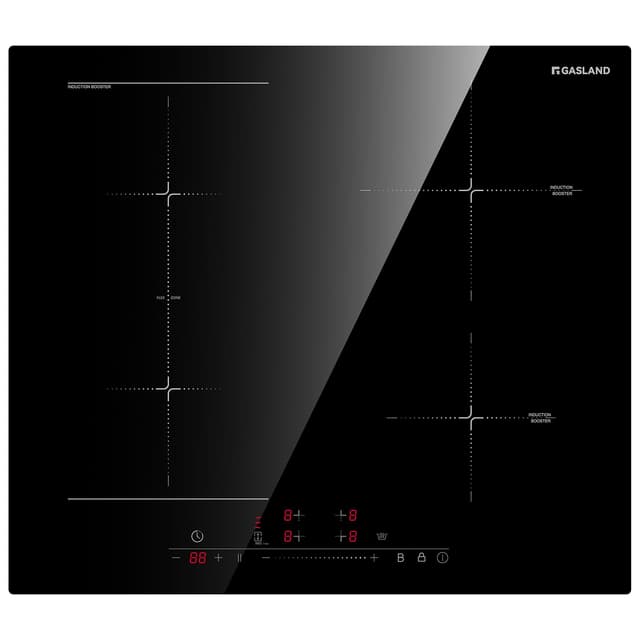 GASLAND IH604BF 60 cm integrierter Induktionskochfeld, 7000W Elektroherd mit 4 Boost-Zonen, FlexInduktionskochfeld für BBQ, Warm Up/STOP + GO-Funktion