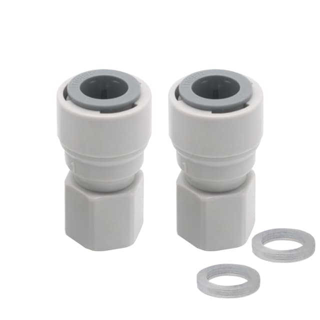 Wasserzulaufleitung Anschluss Schnellanschluss Wasserfilter Fitting Adapter für Umkehrosmose und Wasserfilter, Trinkwasser Wasserhahn, Side-by-Side Kühlschrank (1/4 zoll Innengewinde auf 3/8 Zoll)