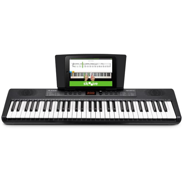 Alesis Melody 61 Keyboard Piano für Einsteiger mit 61 Tasten, Lautsprechern, Tablet-/Notenablage, 300 Sounds und Musiklektionen