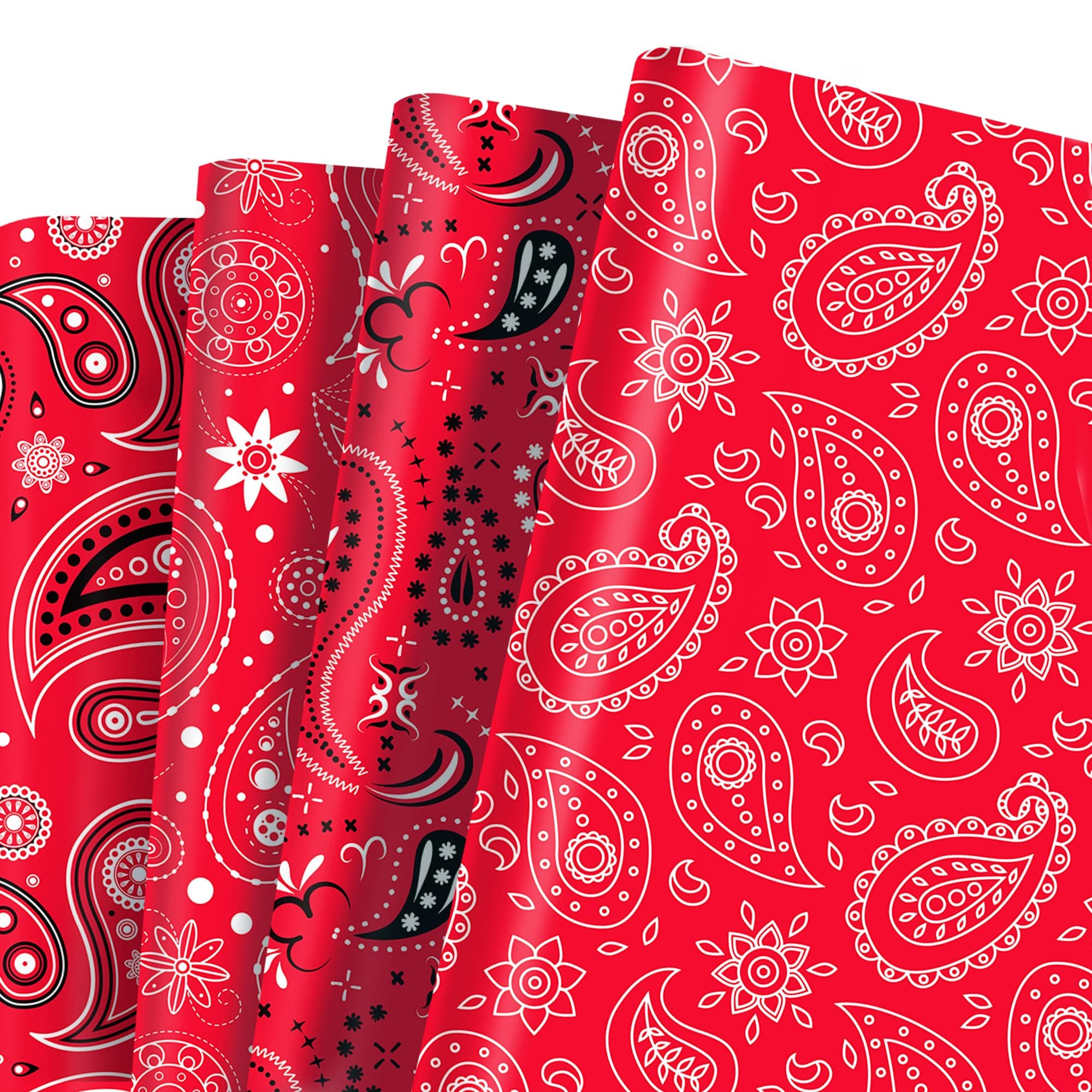 CC HOME 12 Blätt Geschenkpapier Gefaltetes Geschenkpapier Western Cashew-Blume Geschenkpapier 4 Stile Rosa Geschenkpapier Blatt für Urlaub Geburtstag Verpackung