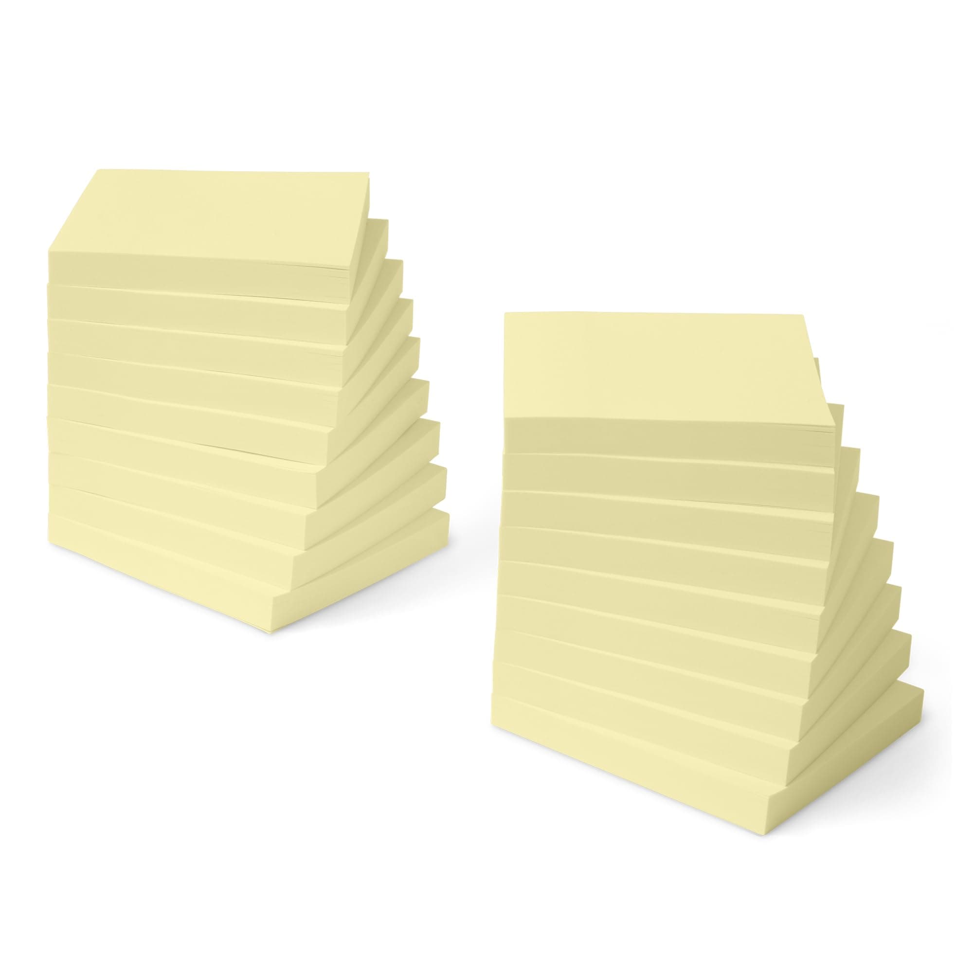 Amazon Basics Quadratisch Haftnotizen, selbstklebende Blöcke, 18er-Pack, 7.6 x 7.6 cm, Gelb 7.6 x 7.6 cm Gelb 18