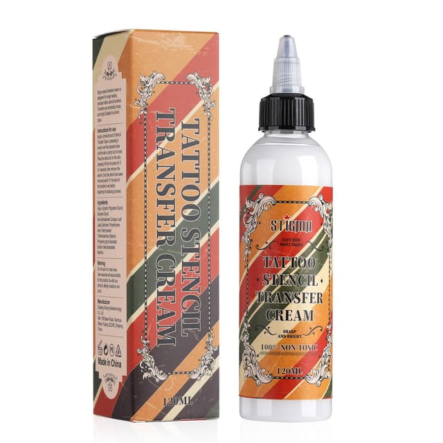 STIGMA 120ml Tattoo Transfer Creme Gel Professionelle Schablone Transfer Gel Langlebiger Tattoo Balsam für Tranfer Papiermaschine Transfer Seife Tattoo Zubehör T307EU-120ML